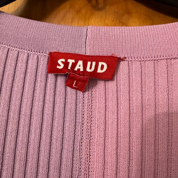 STAUD Shoko Colorblock Sweater Dress, Size Large - Picture 3 of 9